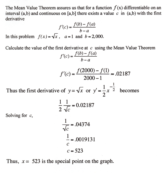 Mean Value Theorem