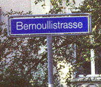 Bernoullistrasse street sign