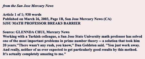 San Jose Mercury article