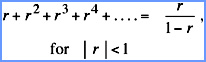 Geometric series equation