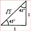 45-45-90 degree triangle